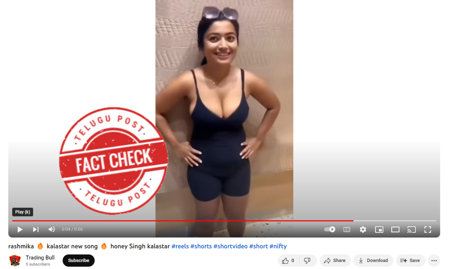 Fact Check Viral Video Showing Actress Rashmika Mandanna Entering Lift Is A Deepfake Viral